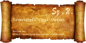 Szentgyörgyi Ugron névjegykártya